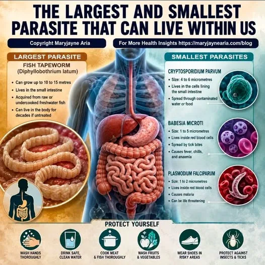 The Largest and Smallest Parasites That Can Live Within Us