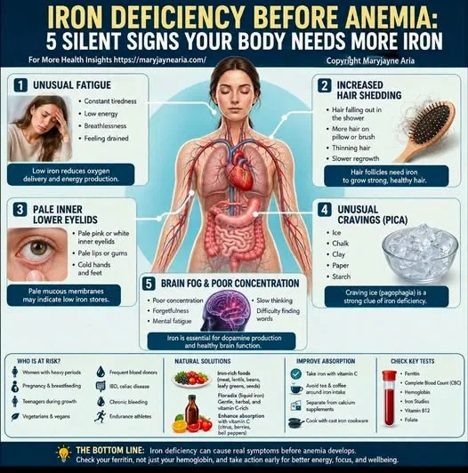 Iron Deficiency Before Anemia: The Hidden Warning Signs Your Body Should Never Ignore