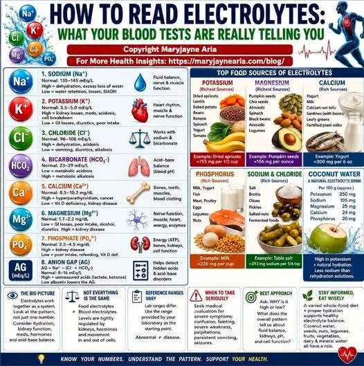 HOW TO READ ELECTROLYTES: WHAT YOUR BLOOD TESTS ARE REALLY TELLING YOU