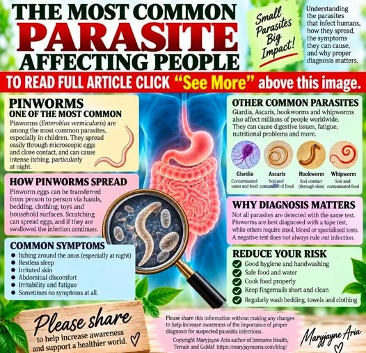 THE MOST COMMON PARASITE AFFECTING PEOPLE